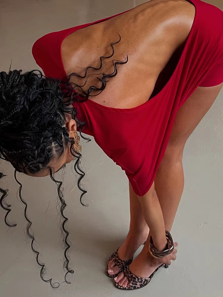 Backless mini dress