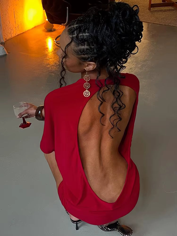 Backless mini dress