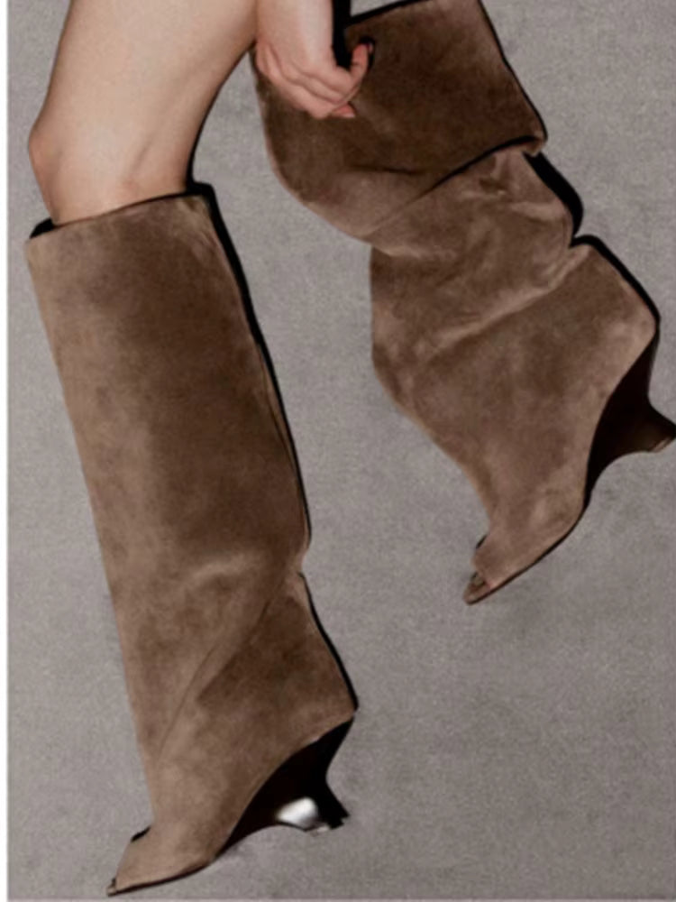 Knee high slouch boots