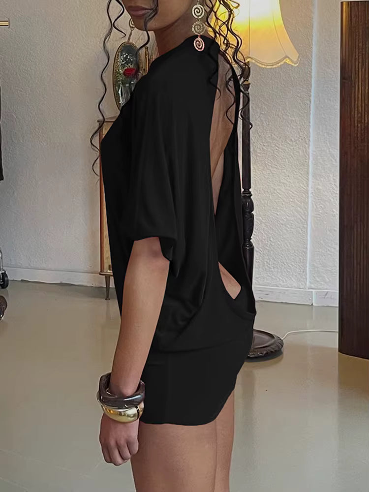 Backless mini dress