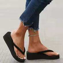Thong Strap Wedge Sandals