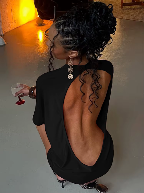 Backless mini dress