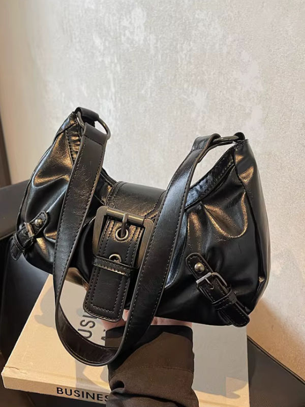Retro Pleated Shoulder Bag